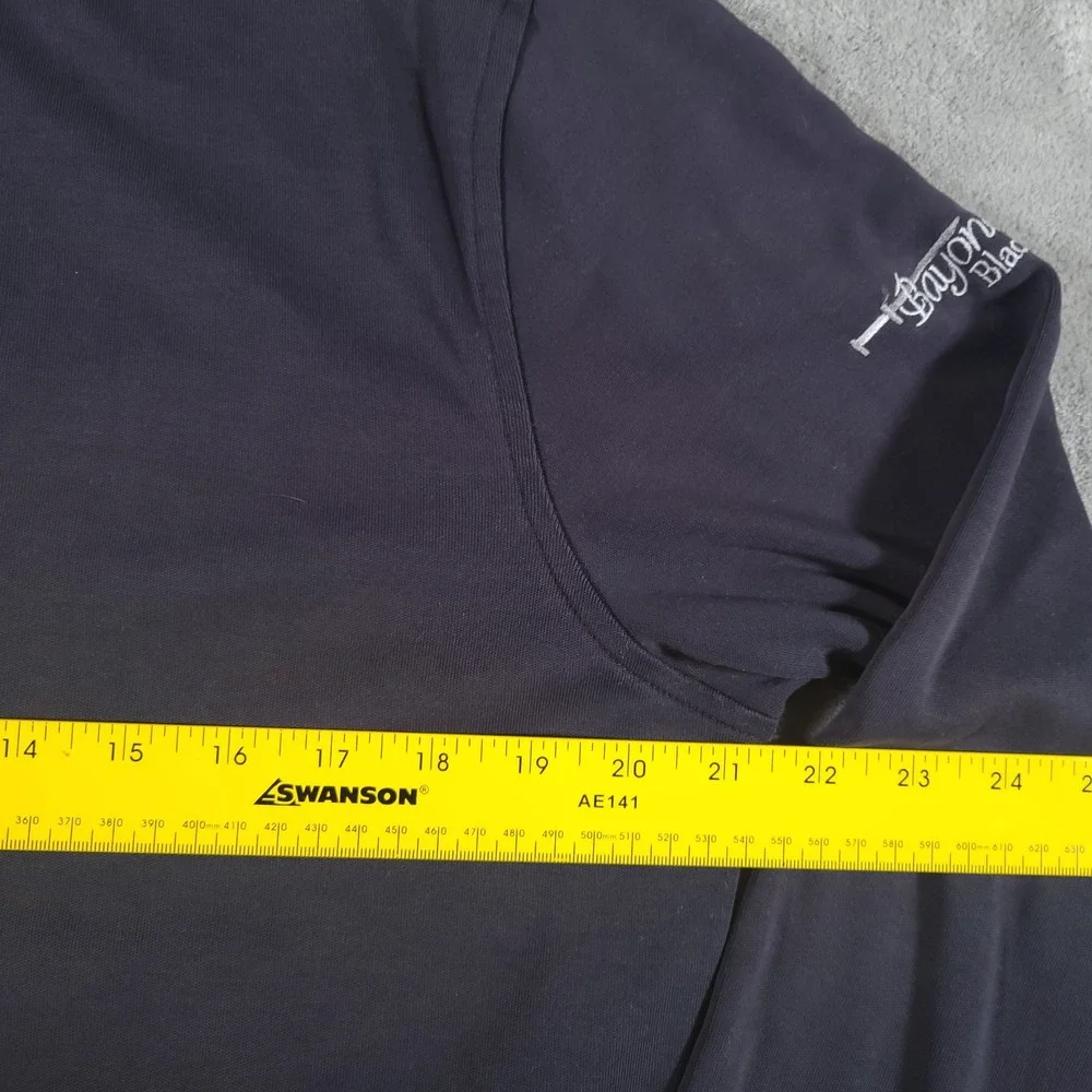 Linksoul Pullover Mens Medium Dark Grey Quarter Zip Cotton Bayonet Black Horse